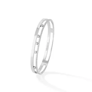 0.72ctw White Gold Diamond Bangle Bracelet