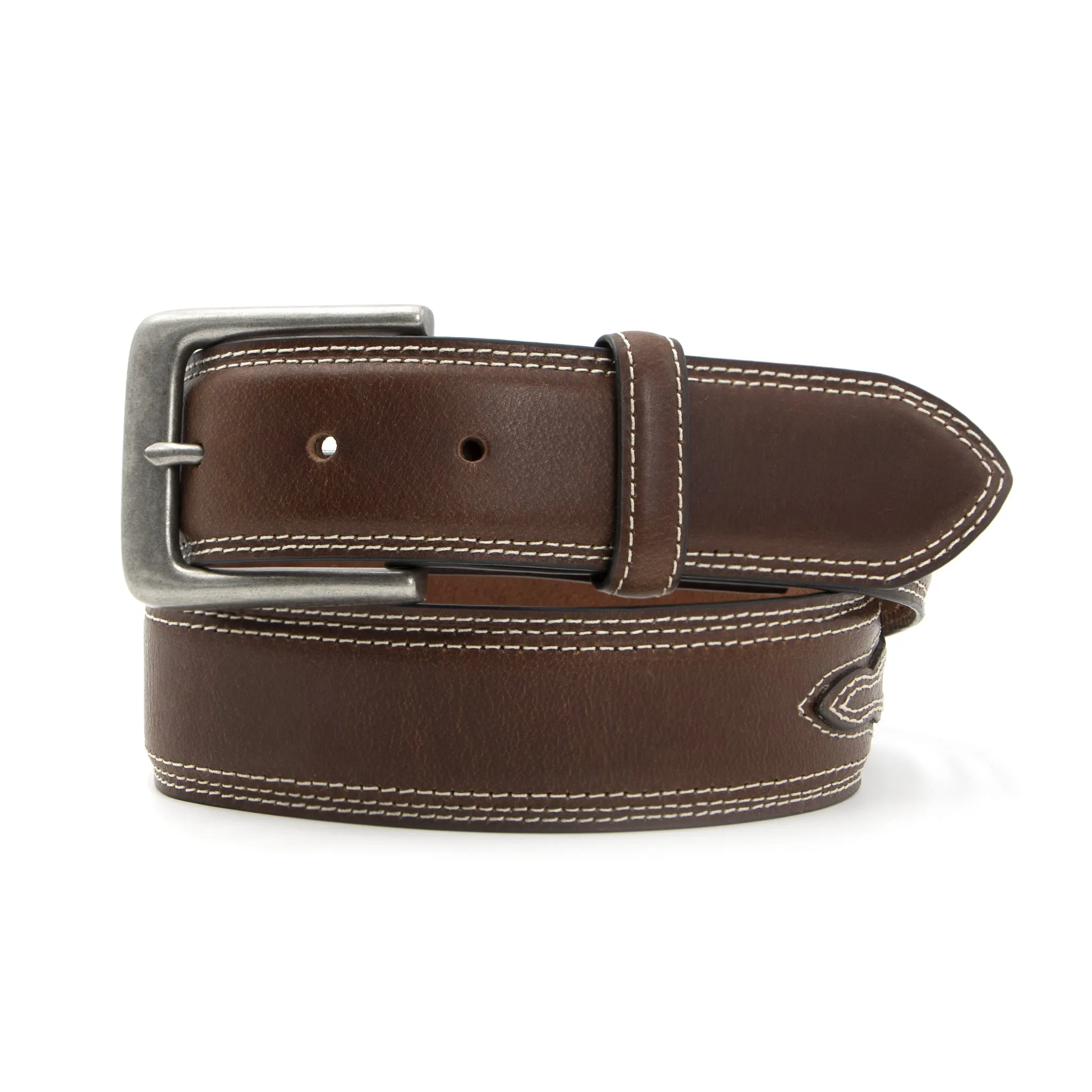 1 1/2" Double Contrast Stitch with American Flag Overlays Belt