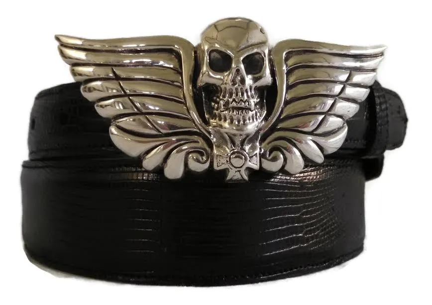 1½” SKULL HEAD "Buckle Only" in .925 Sterling Silver