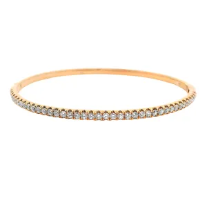 1.00ct 18k Rose Gold Diamond Bangle