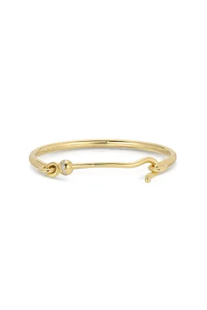 14K Yellow Gold Hook Bangle
