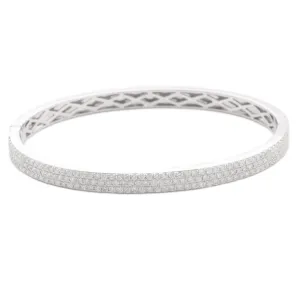 1.85ct 18k White Gold Diamond Bangle