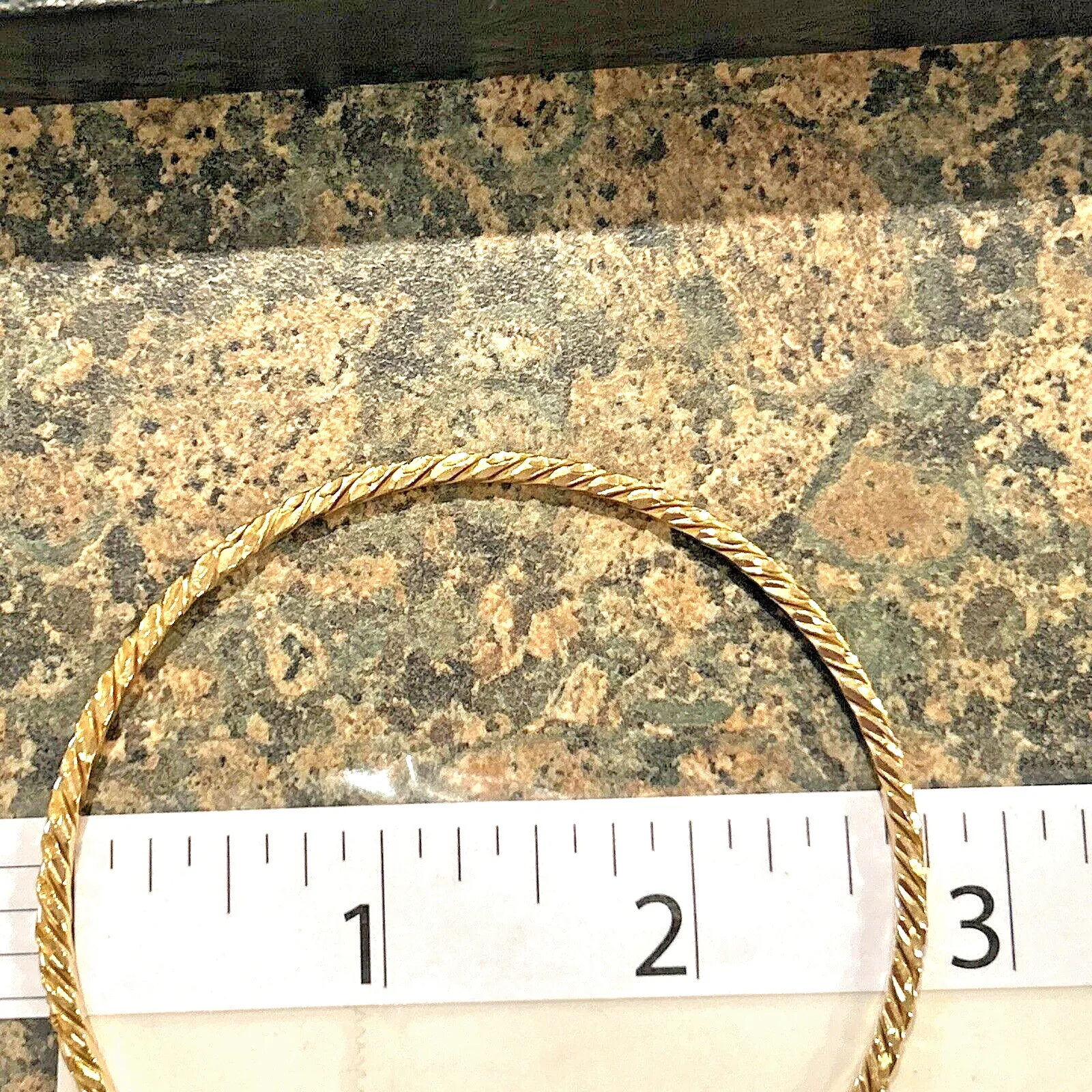 18k Gold Solid Bangle Bracelets Pair Lg - 33.6 Grams