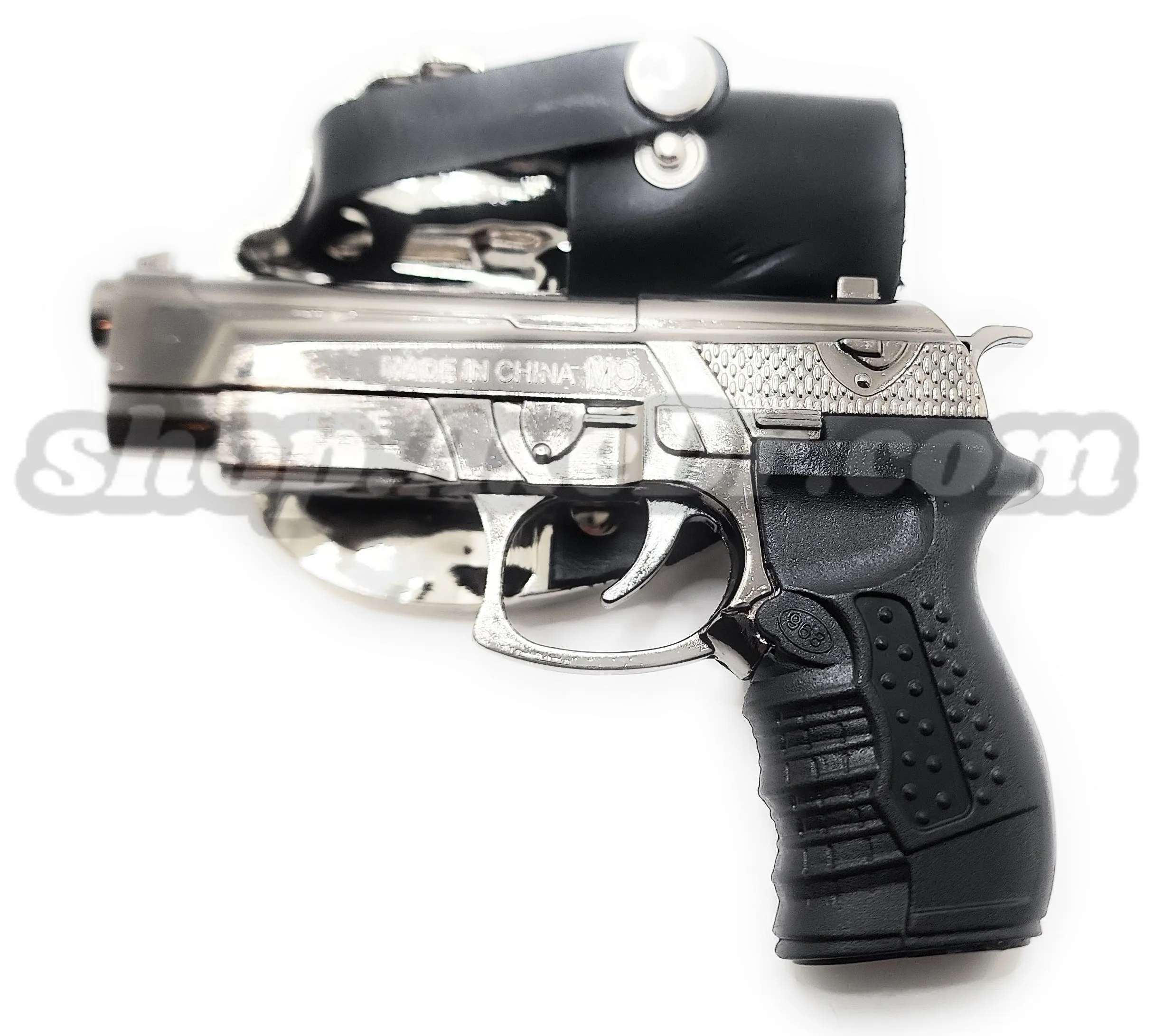 1911 Pistol Jet Lighter and Laser Belt Buckle