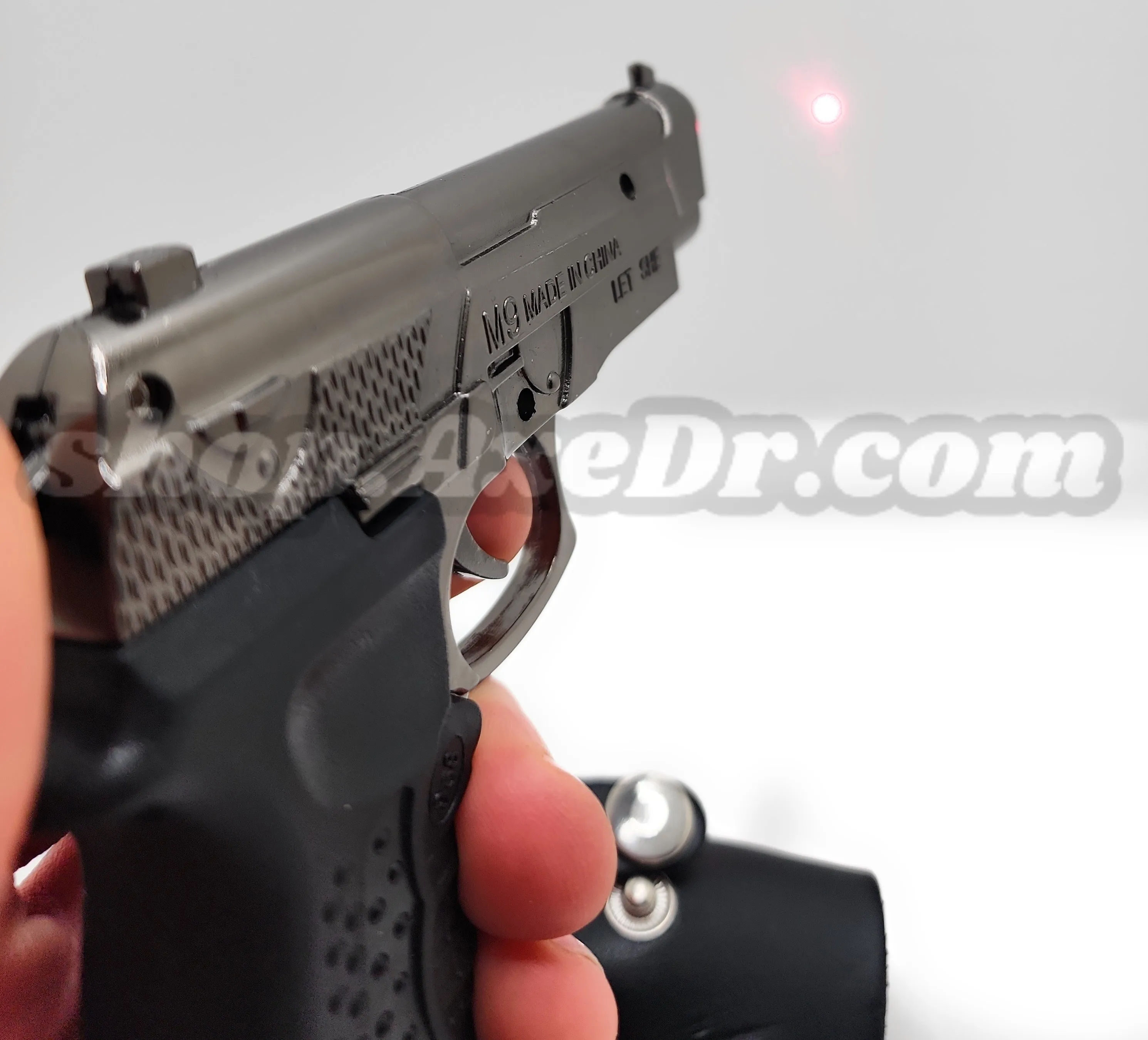 1911 Pistol Jet Lighter and Laser Belt Buckle