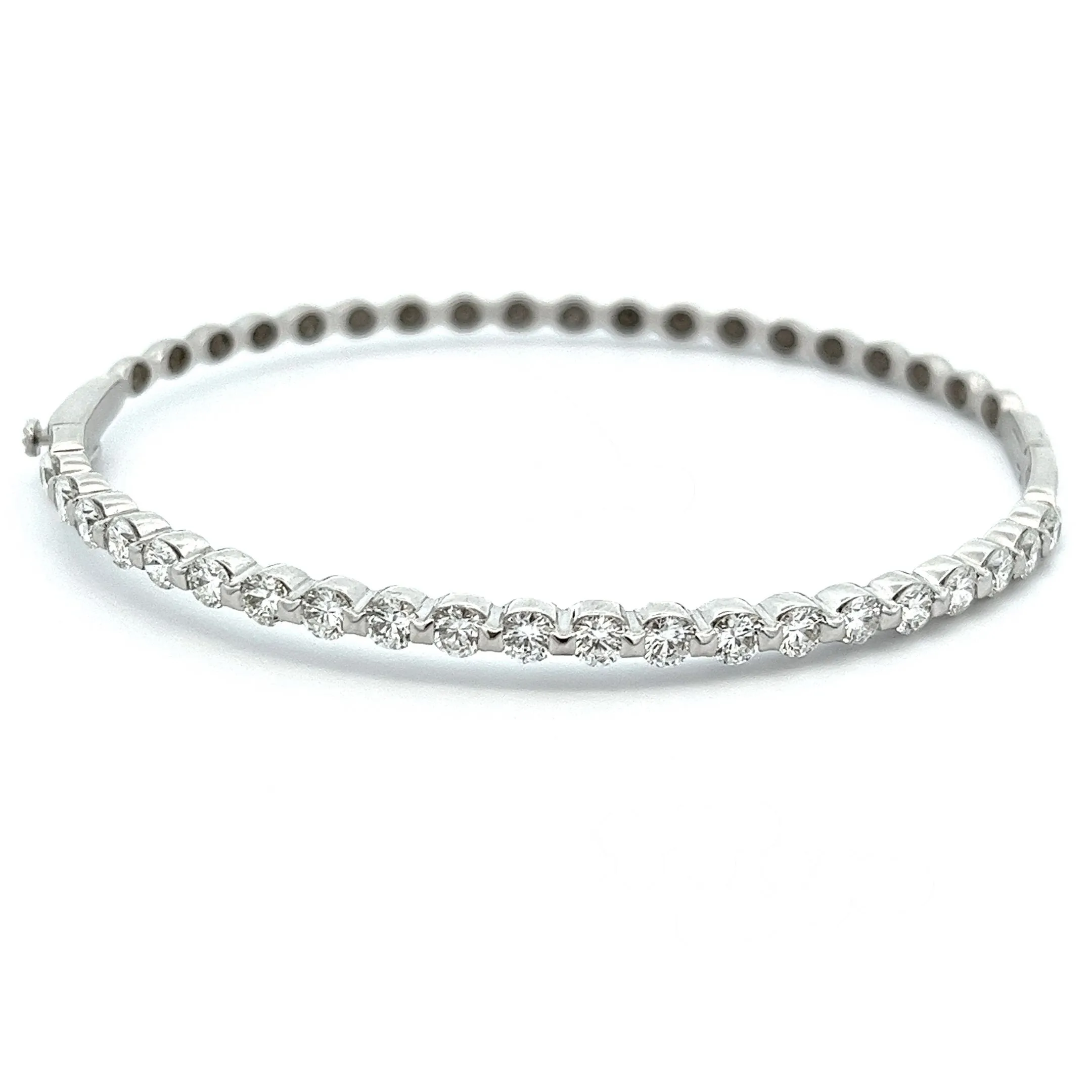 2.00ct 14k White Gold Diamond Bangle