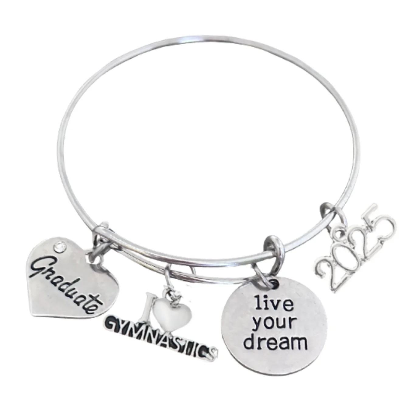 2025 Gymnastics Graduation Bangle Bracelet