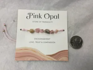 Adjustable Pink Opal Bracelet