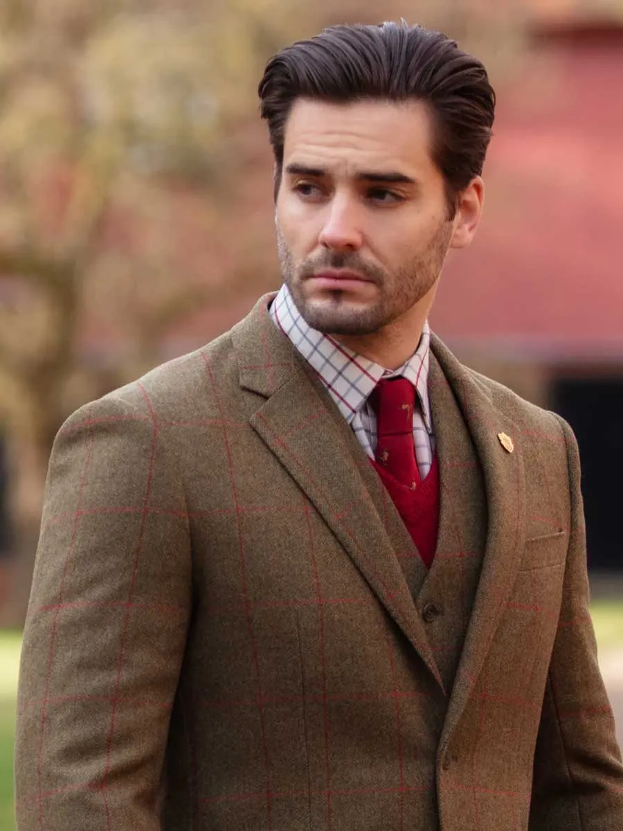 ALAN PAINE Combrook Mens Tweed Sports Blazer - Sage