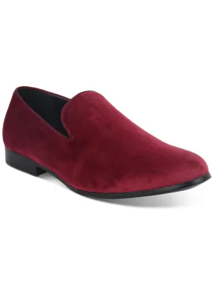 Alfani Mens Burgundy Padded Zion Round Toe Slip On Loafers Shoes 9.5 M, Red