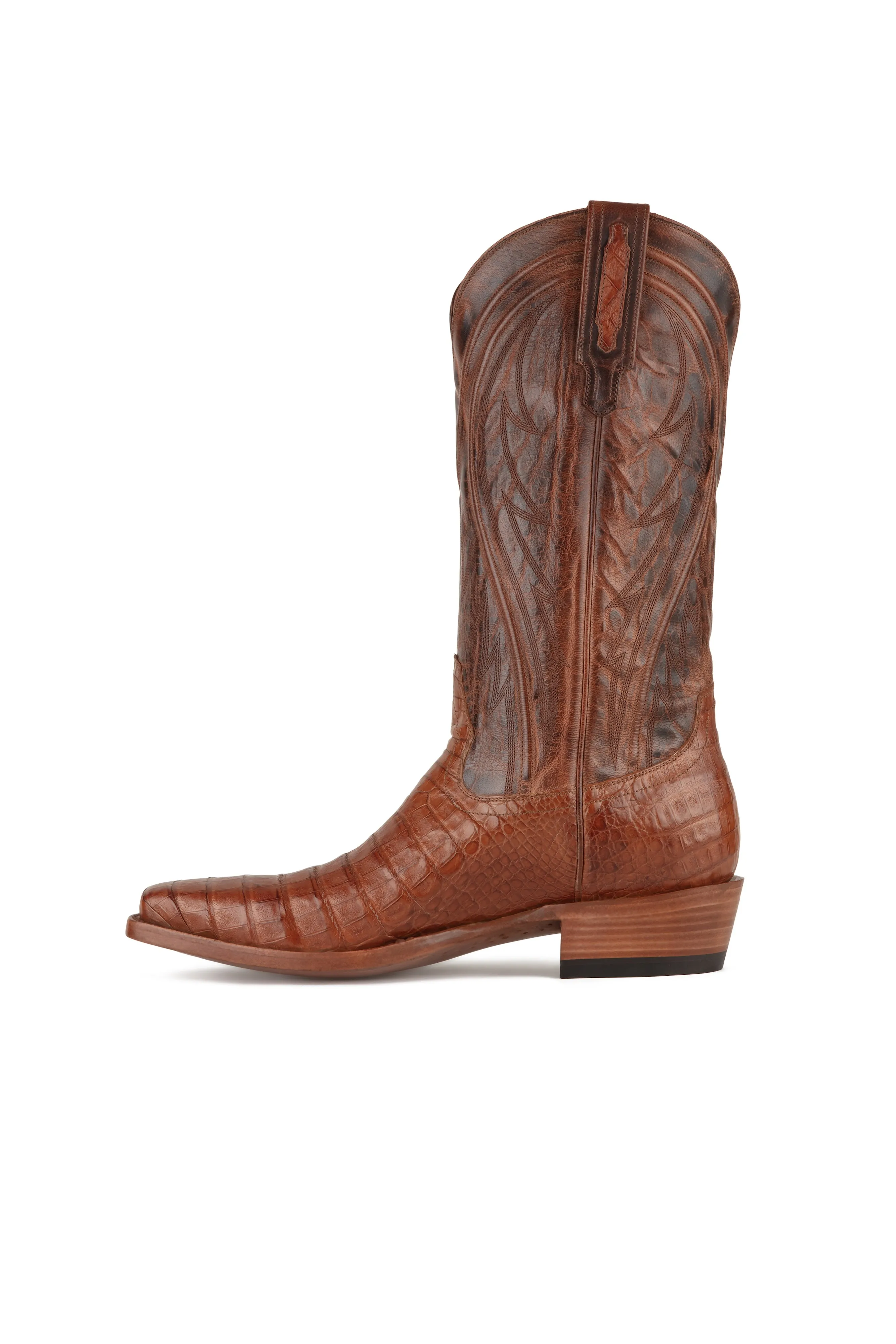 Allens Brand - James - Cutter Toe - Cognac Caiman