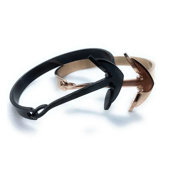 Anchor Bangle Bracelet (2 Color Options)
