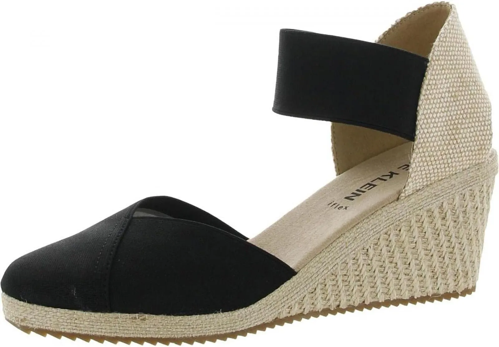 Anne Klein Women's Zoey Wedge Sandal ZOEY01F9 Black 8.5M