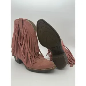Ariat Gold Rush Girl's Western Boots Size Kids 12 Suede Leather Fringe 10027311