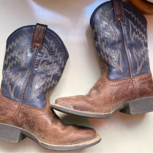Ariat Toddler Lil Stompers Brown Navy Western Boots