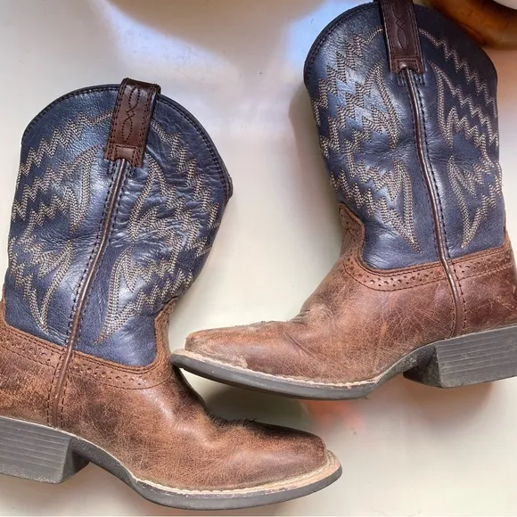Ariat Toddler Lil Stompers Brown Navy Western Boots