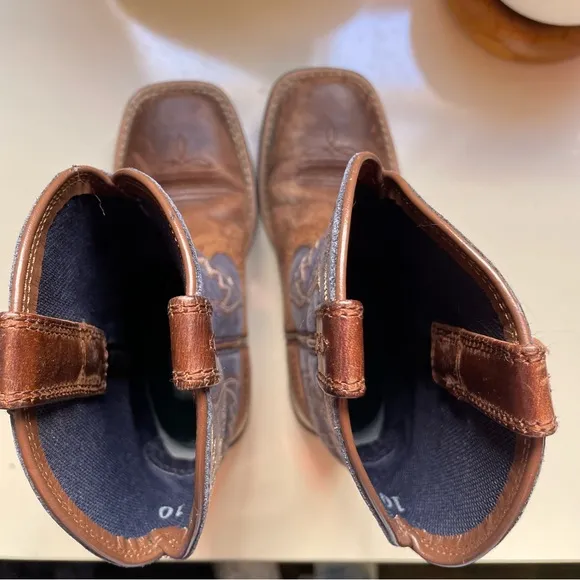 Ariat Toddler Lil Stompers Brown Navy Western Boots