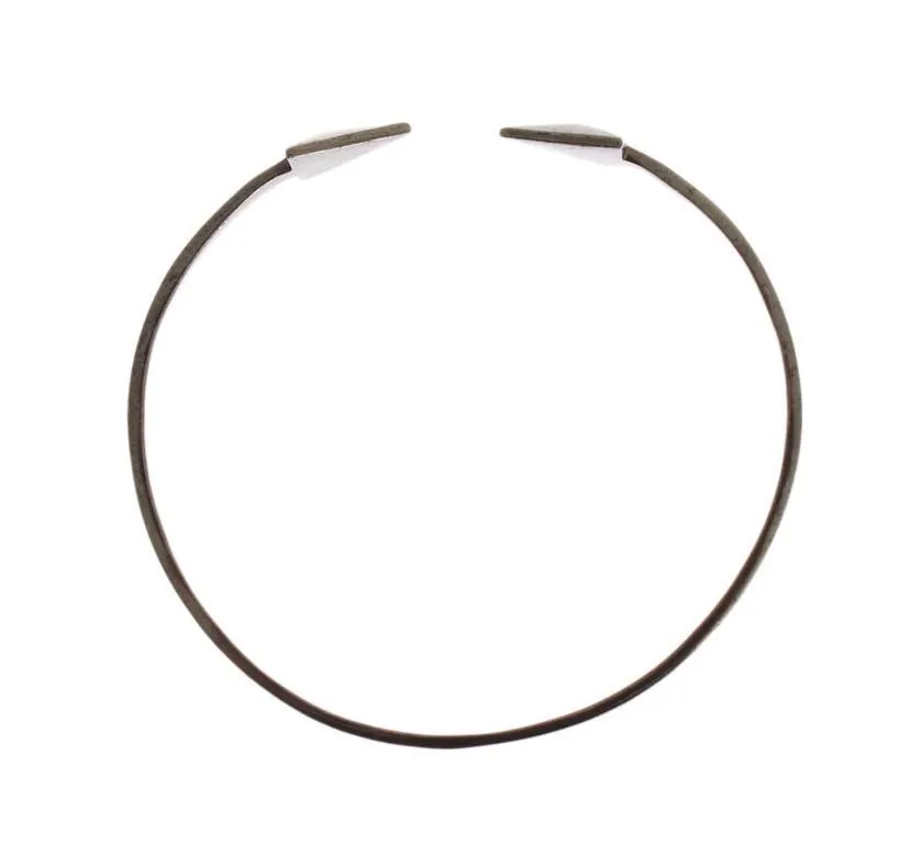 Arrow Gray 925 Silver Bangle Bracelet
