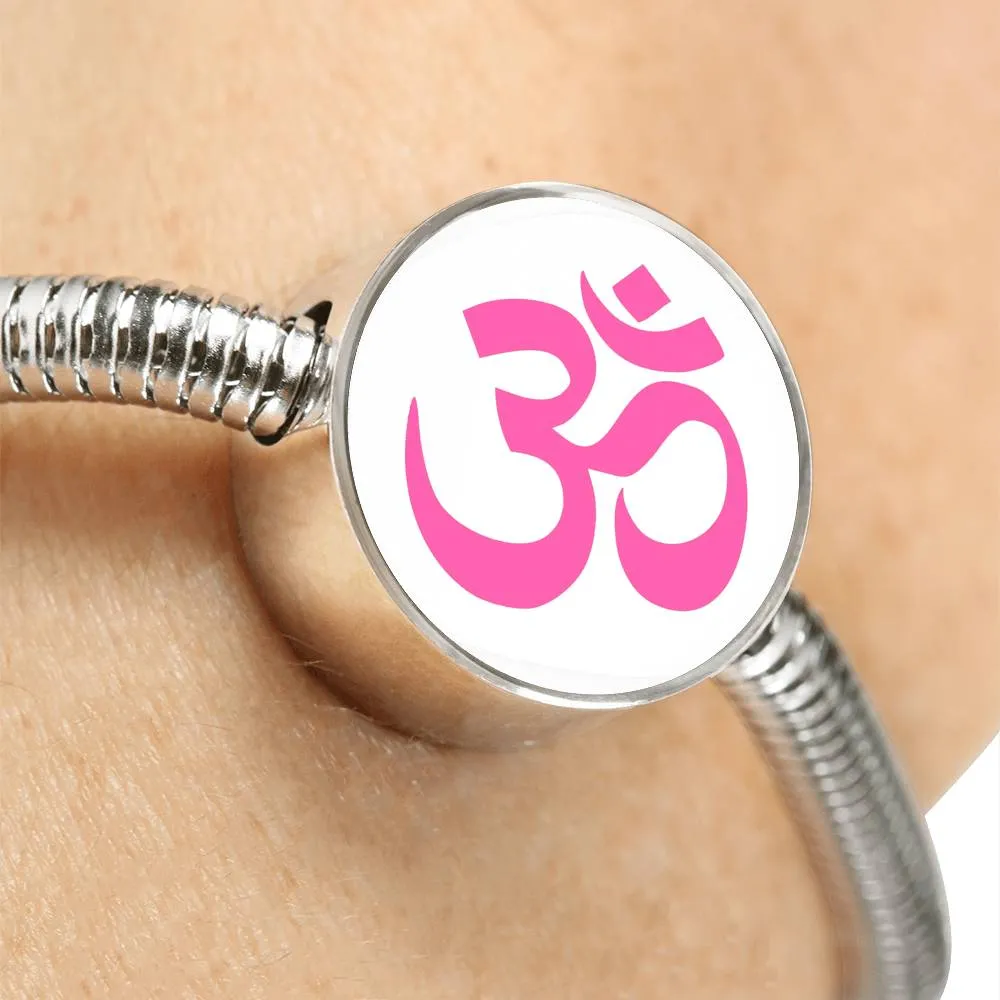Aum Charm & Bracelet (Pink)