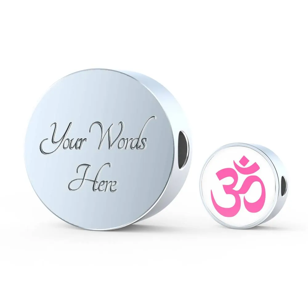 Aum Charm & Bracelet (Pink)