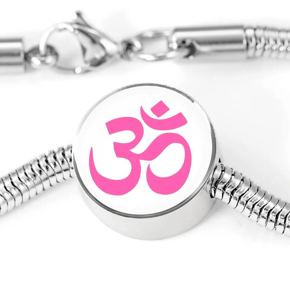 Aum Charm & Bracelet (Pink)