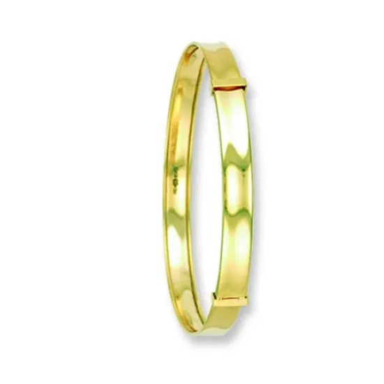 Baby Bangle:  9k Gold Self-Expanding Baby Bangles with Gift Box Age 3 months - 2 - 3 