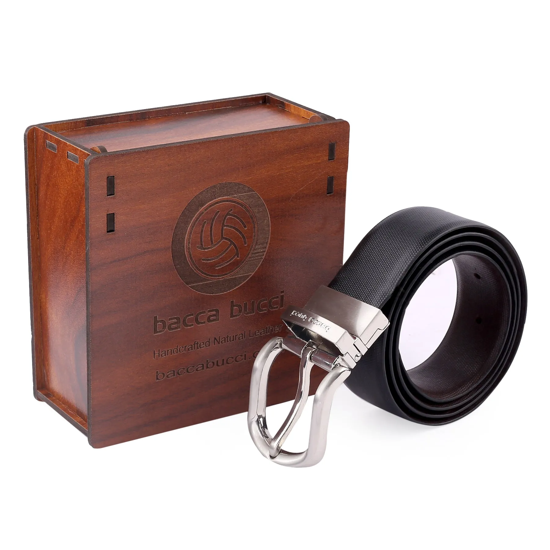 Bacca Bucci Auto reversible dress belt with Genuine Leather