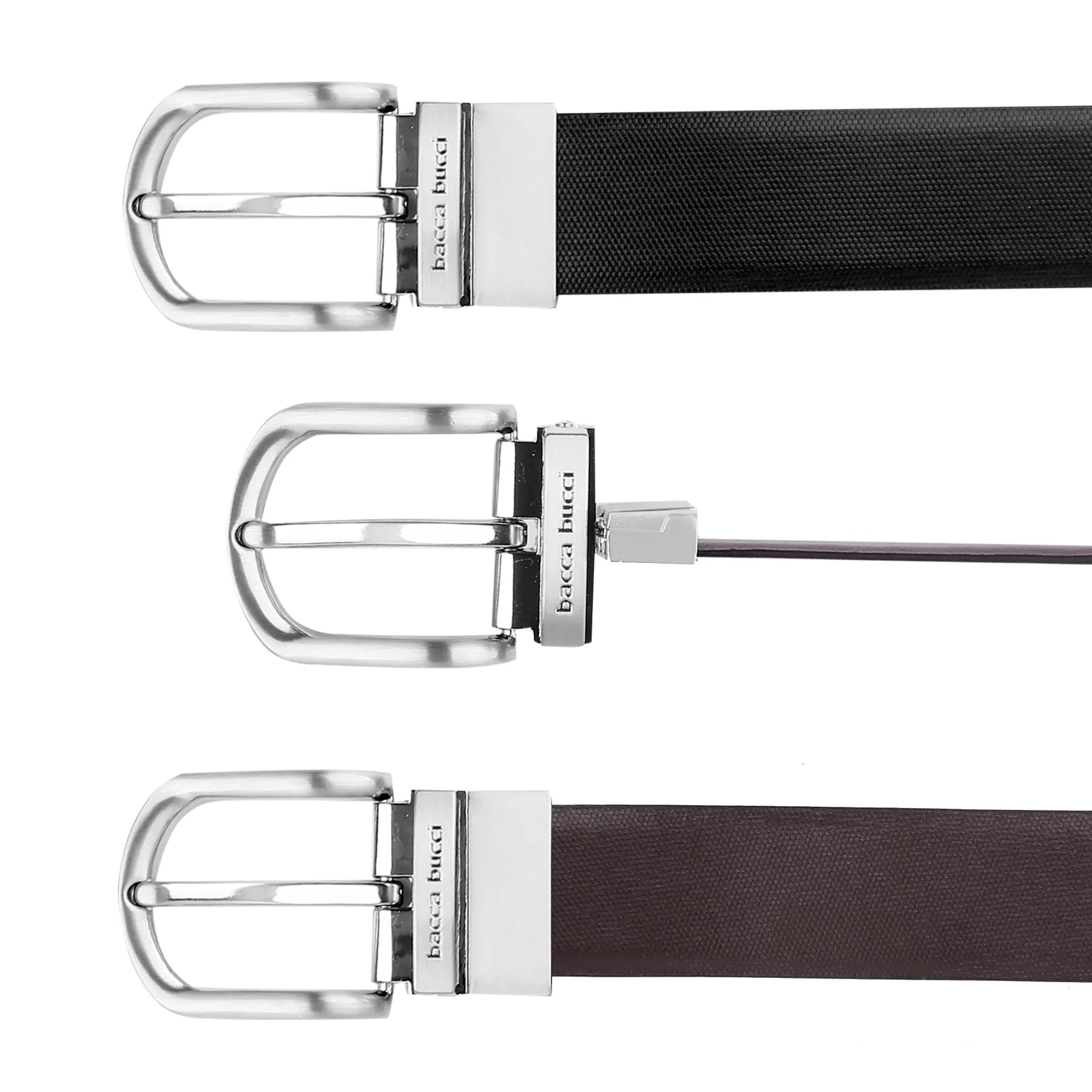 Bacca Bucci Auto reversible dress belt with Genuine Leather