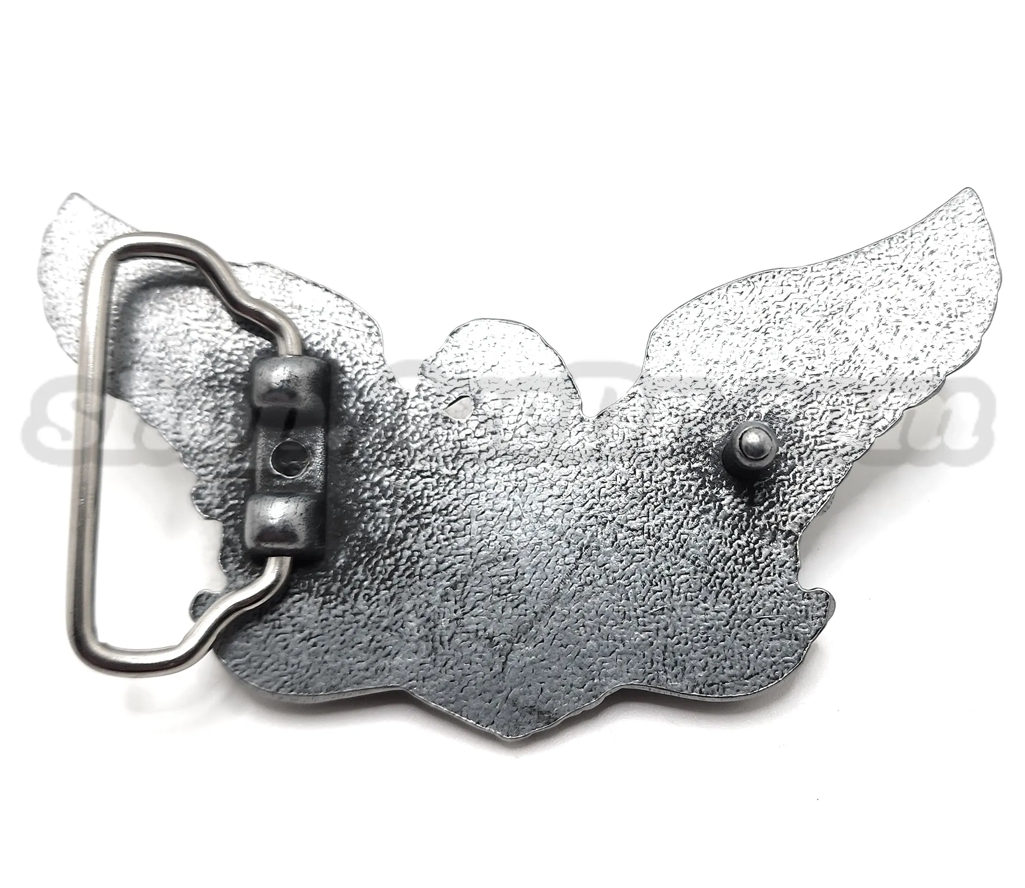 Bad to the Bone Eagle Skulls Belt Buckle