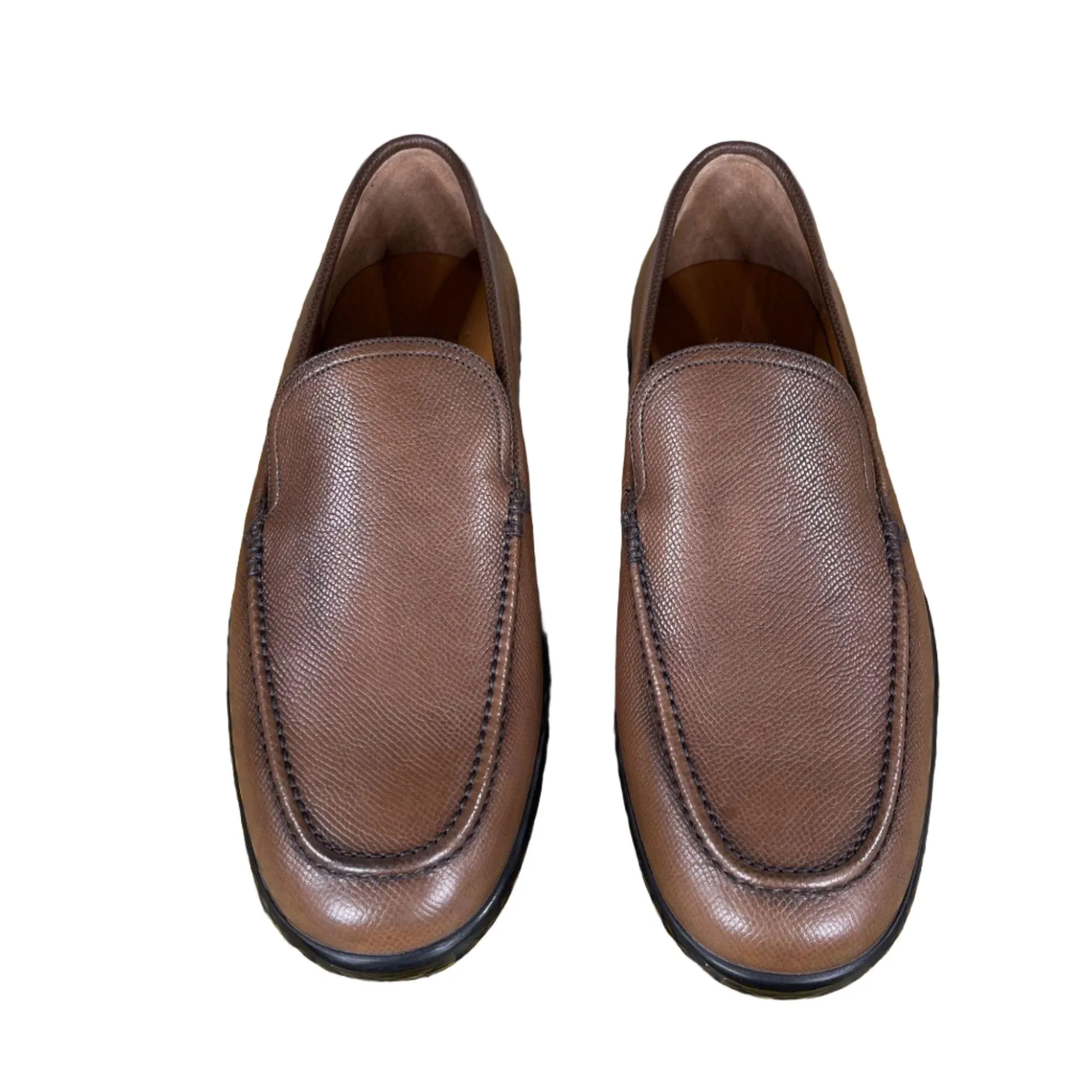 Bally Mens Mils Coffee Leather Loafers