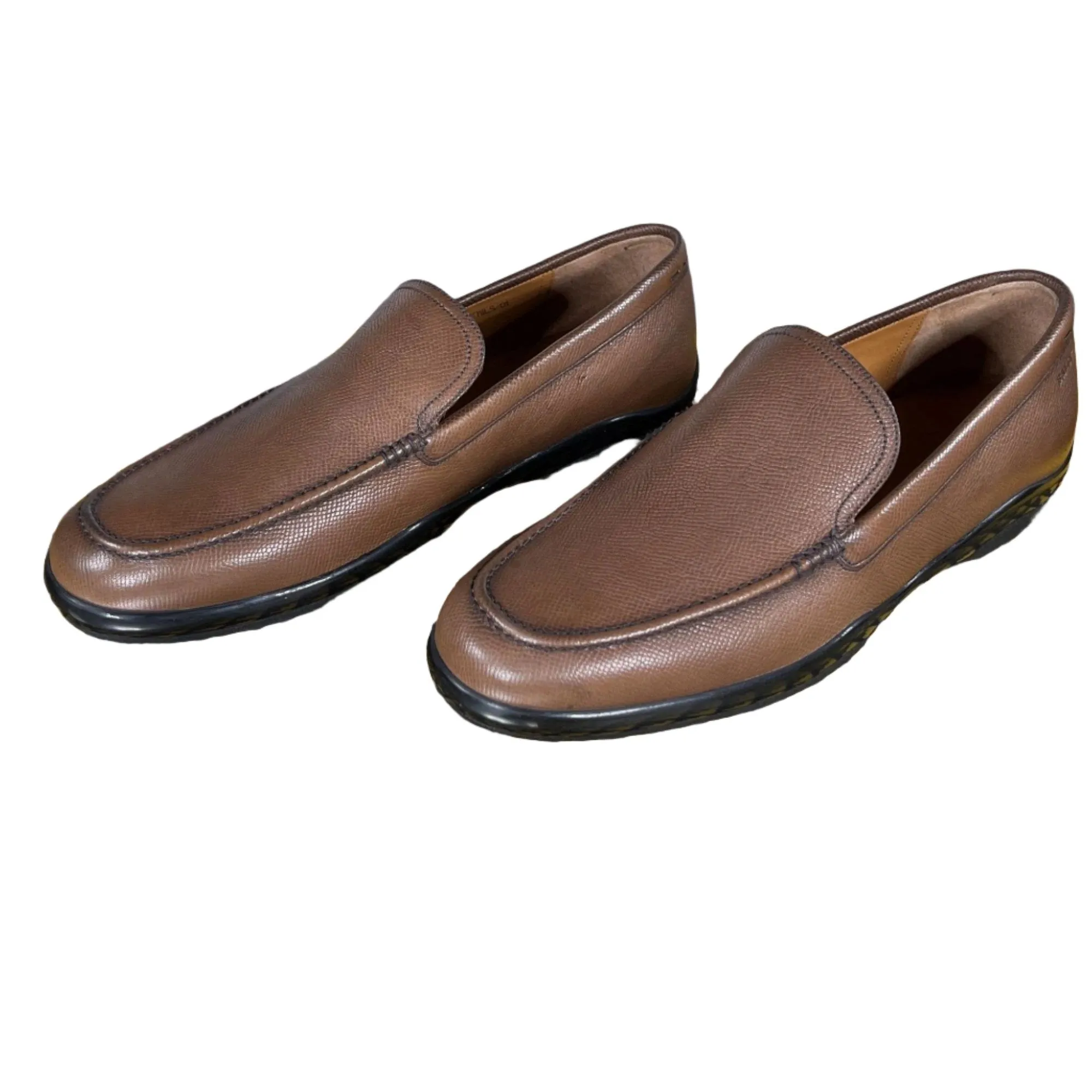 Bally Mens Mils Coffee Leather Loafers
