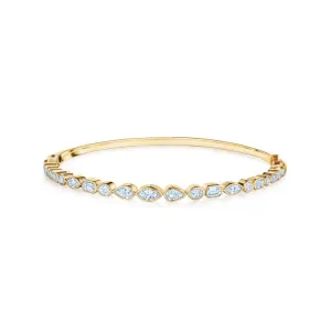 Bangle with Mixed Shape Diamonds