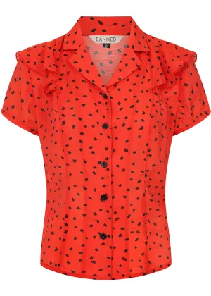 Banned Ruby Blouse Red