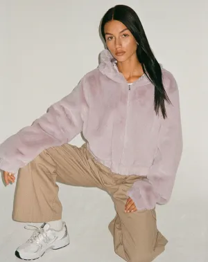 Banowa Zip Up Jacket in Lilac