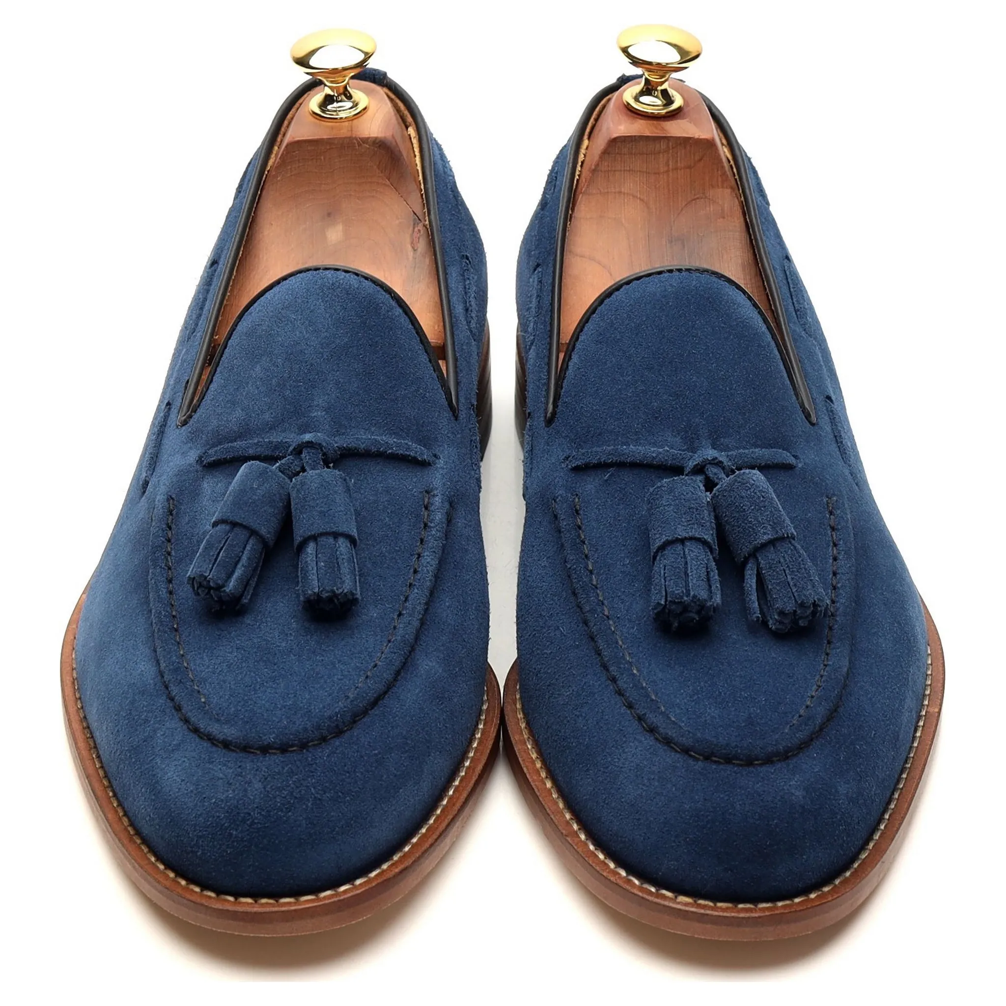 'Barcelona' Blue Suede Tassel Loafers UK 9 F