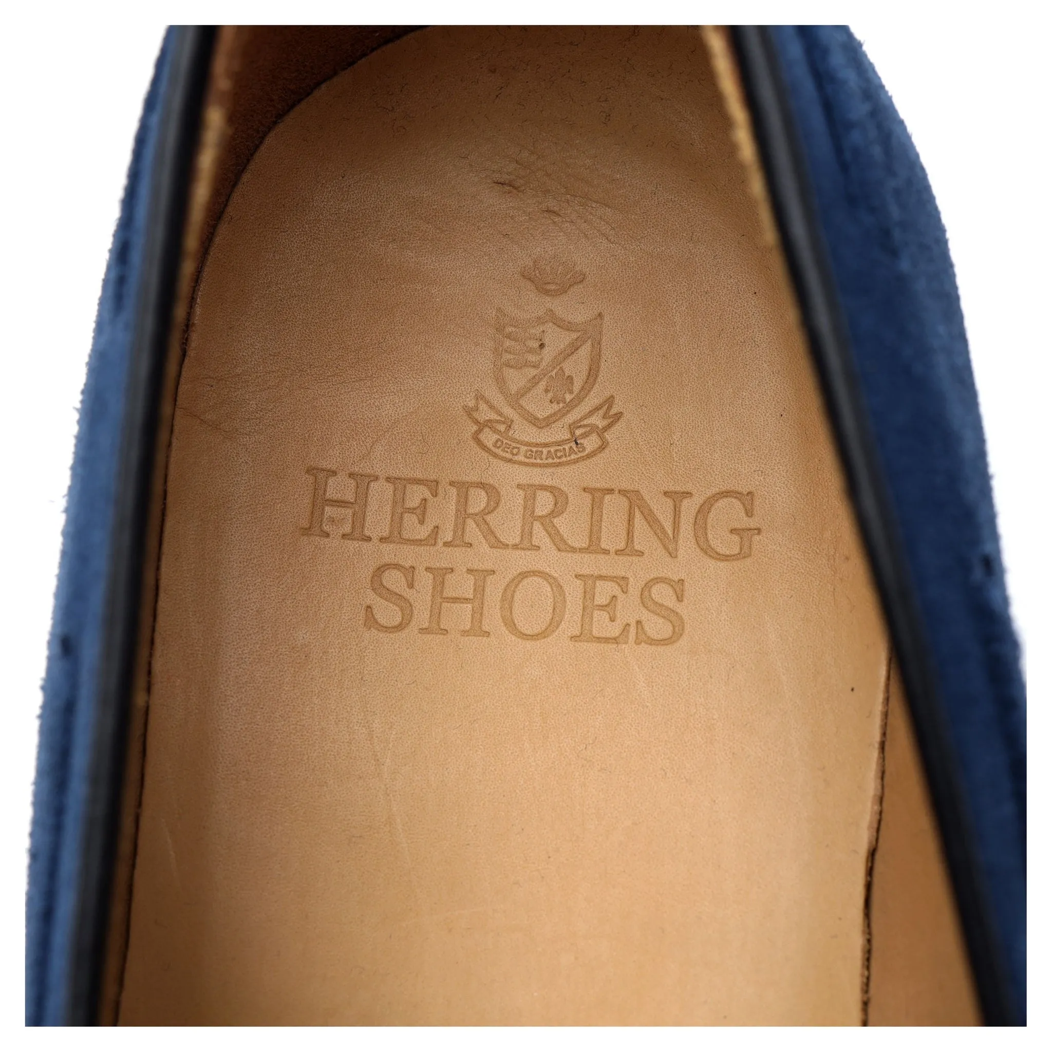 'Barcelona' Blue Suede Tassel Loafers UK 9 F