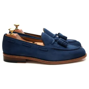 'Barcelona' Blue Suede Tassel Loafers UK 9 F