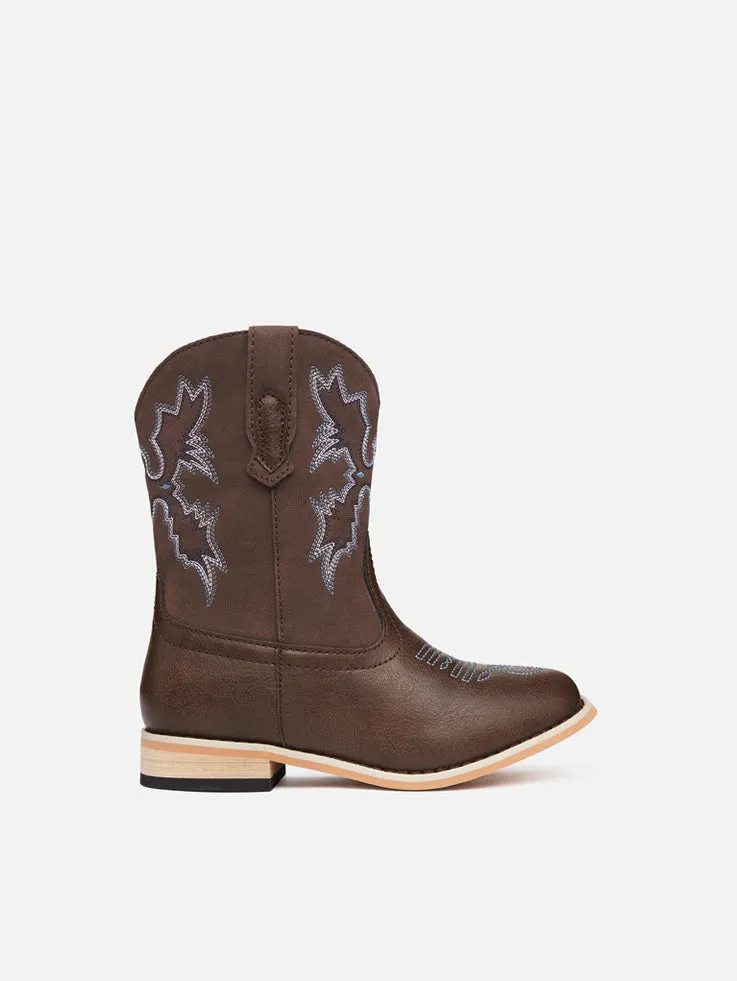 Baxter Junior Western Boots Brown