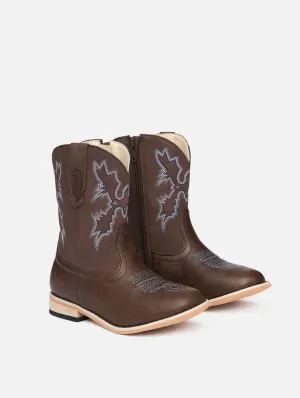 Baxter Junior Western Boots Brown