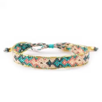 Beaded friendship bracelet, multiple colors