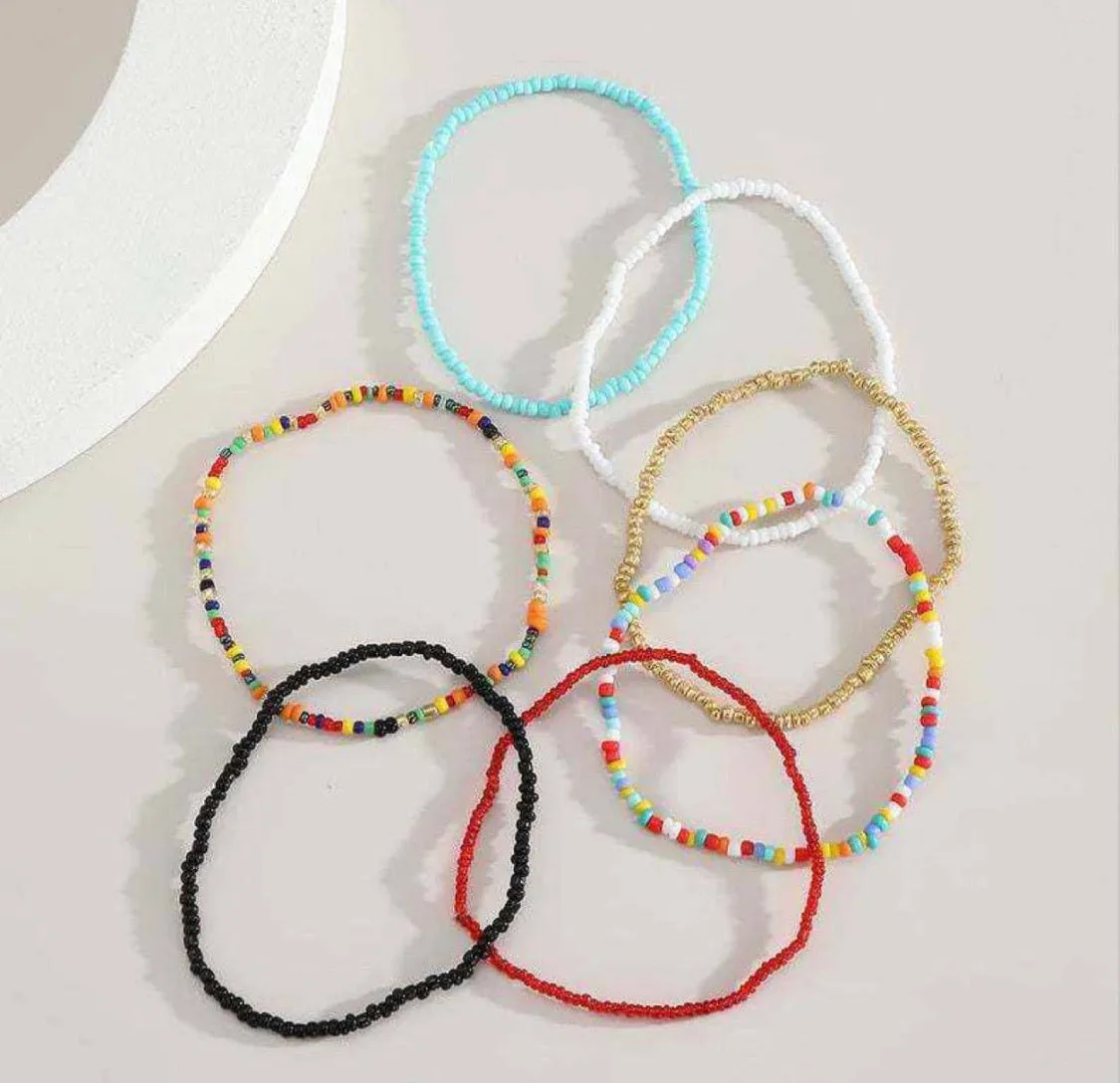 Beaded Stretch Ankle Bracelets