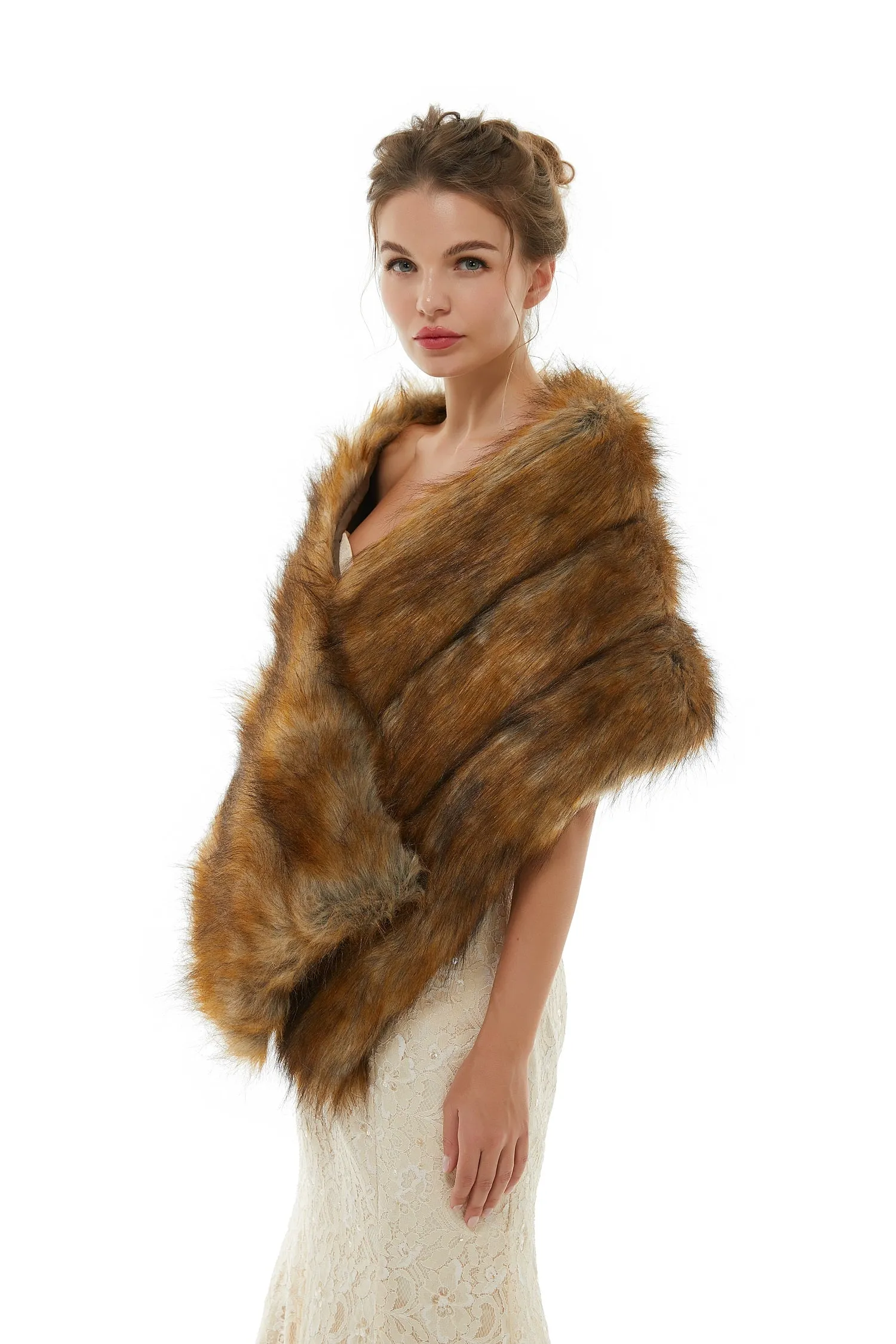 Beatrice - Winter Faux Fur Wedding Wrap