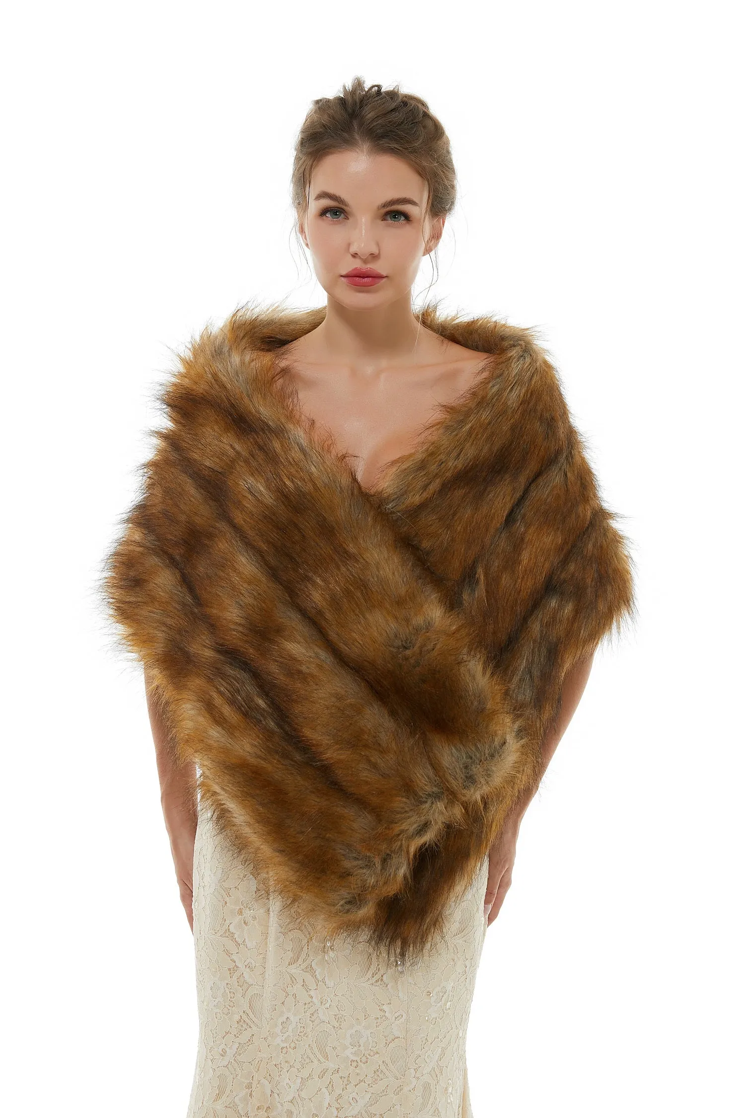 Beatrice - Winter Faux Fur Wedding Wrap