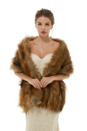 Beatrice - Winter Faux Fur Wedding Wrap