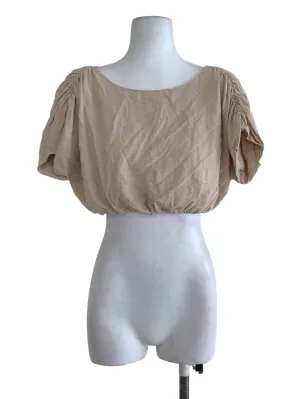 Beige Plain Blouse