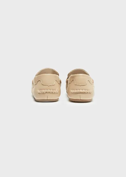 Beige Suede Loafers
