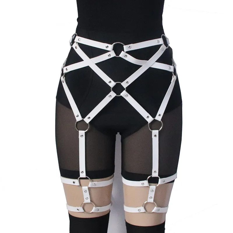 Belted Leather Thigh Loop Sexy Studded Belt