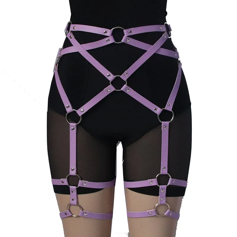Belted Leather Thigh Loop Sexy Studded Belt
