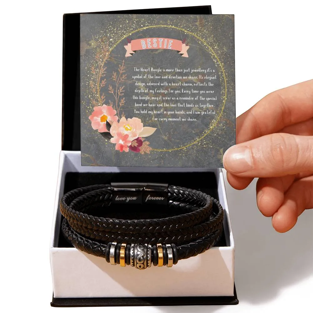 Bestie Love Men's Bracelet - Stylish Sentiment