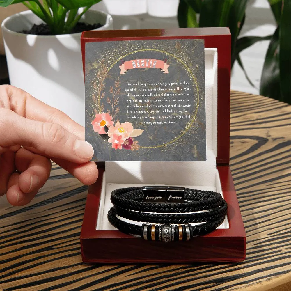 Bestie Love Men's Bracelet - Stylish Sentiment